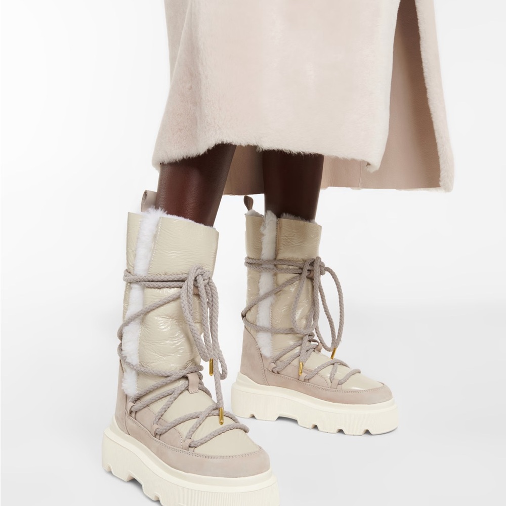 Inuikii Cream and Tan Winter Boots